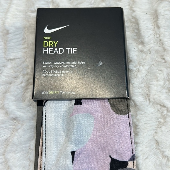 Nike dry head tie adjustable active wear head tie floral new with tags - Picture 3 of 5